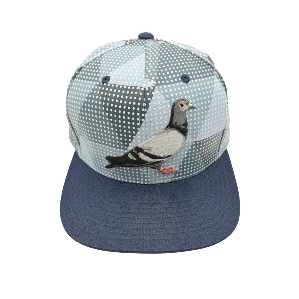 Mitchell & Ness Unisex Blue Pigeon Poop Strapback Cap Hat Urban Streetwear
